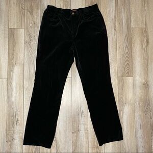 Chaps High Rise Black Velvet Pants